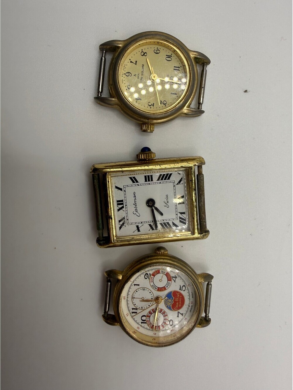 Vintage Eastman Swiss and Japanese Movement Wristwatches Lot of 3